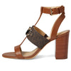Michael Kors Izzy T Strap Sandal Brown Multi 6.5 M