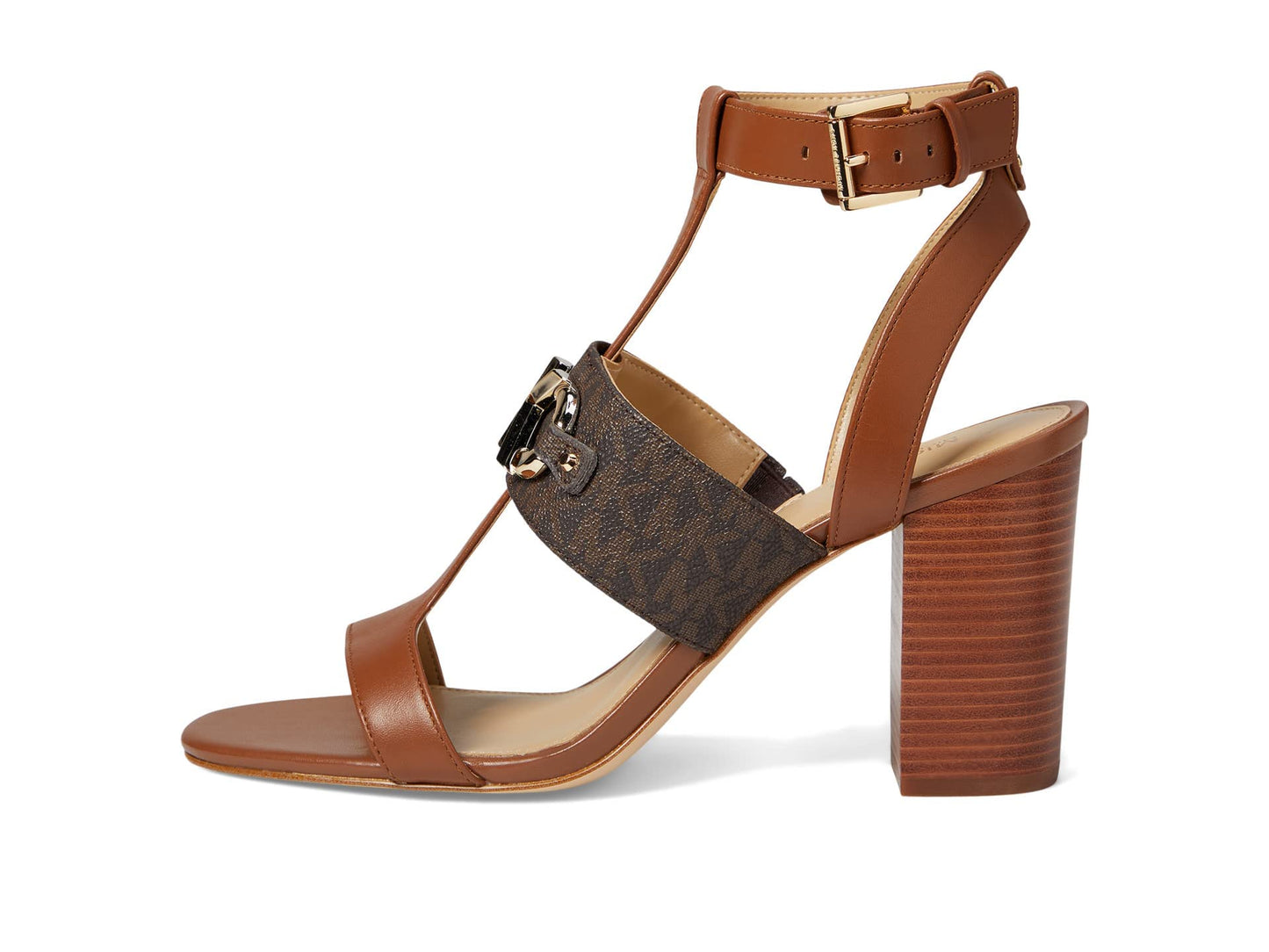 Michael Kors Izzy T Strap Sandal Brown Multi 6.5 M
