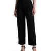 Lauren Ralph Lauren Women's Double-Faced Stretch Cotton Ankle Pants, Black, 14, 24.5