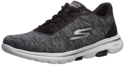 Skechers Women's Go Walk 5 True Sneaker, Black/White, 11