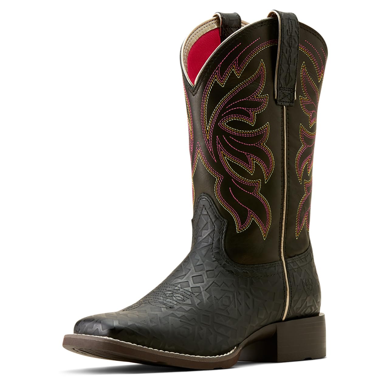 ARIAT Women's Buckley Western Boot, Limousine Black/Black Blanket Emboss, 7.5