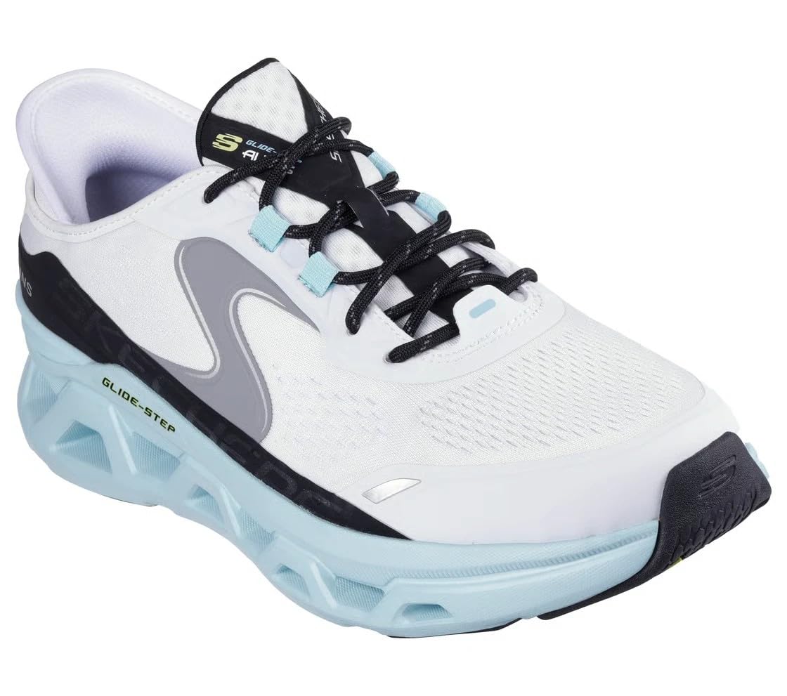 Skechers Wide Fit Man Slip-ins Glide-Step Altus Lace-Up 232921 White/Blue US Size 10.5W