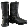Xelement 2442 Women's Black Classic Full Grain Leather Harness Motorcycle Rider Boots - 6