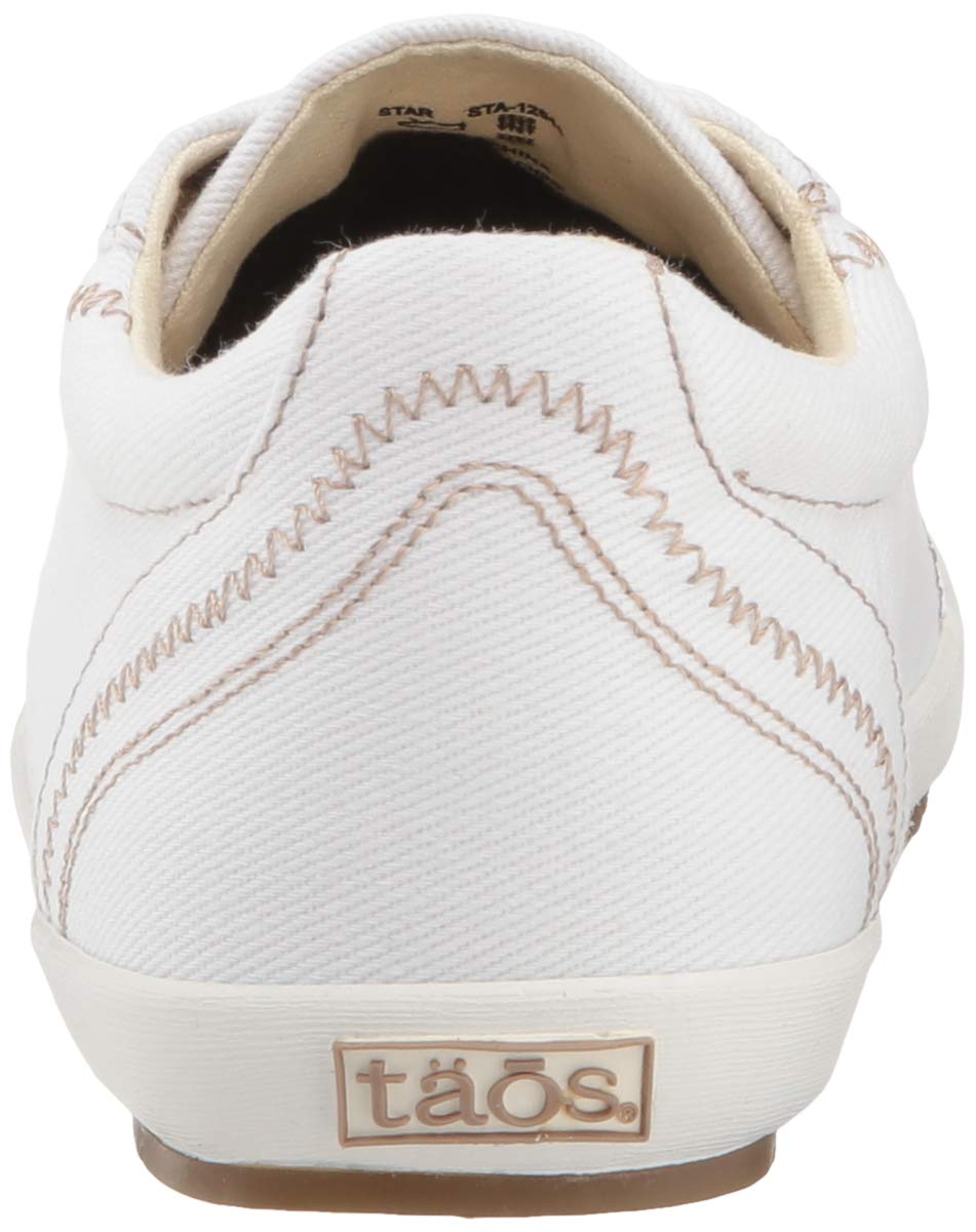 Taos Star Women's Sneaker - Iconic Style with Canvas Design for Everyday Adventures - Custom Fit Lacing and Removable Footbed with Arch Support for All Day Comfort White 6.5 W US