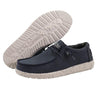 Hey Dude Men's Wally Recycled Leather Navy Size 11 | Men’s Shoes | Men's Lace Up Loafers | Comfortable & Light-Weight