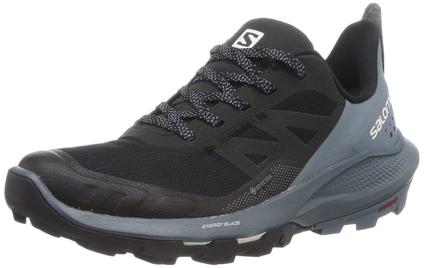 Salomon Women's OUTPULSE Gore-Tex Hiking Shoes for Women, Black/Stormy Weather/Vanilla Ice, 9