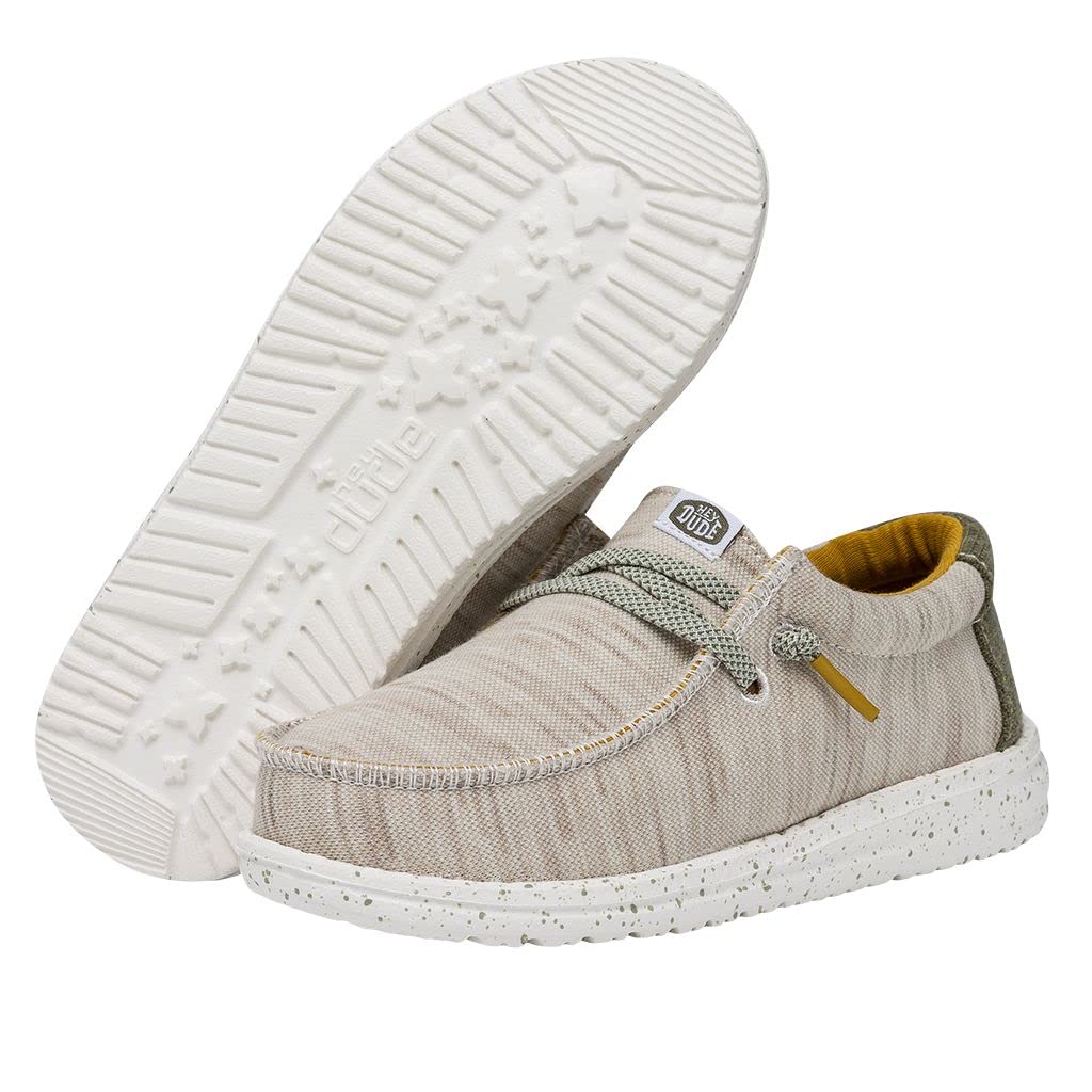 HEYDUDE Wally Toddler Jersey | Toddler Shoes | Toddler Lace Up Loafers | Comfortable & Light-Weight