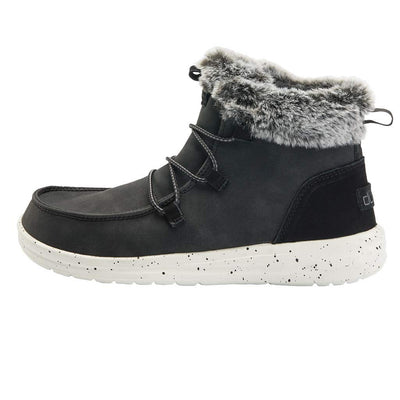 HEYDUDE Women's Eloise Black Size 4 | Women’s Shoes | Women’s Casual Boots | Comfortable & Light-Weight