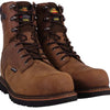 Thorogood V-Series 8” Waterproof Insulated Composite Toe Work Boots for Men - Premium Leather with 3M Thinsulate, Comfort Insole, and Chevron Traction Outsole; ASTM Rated, Brown Crazyhorse - 12 M US
