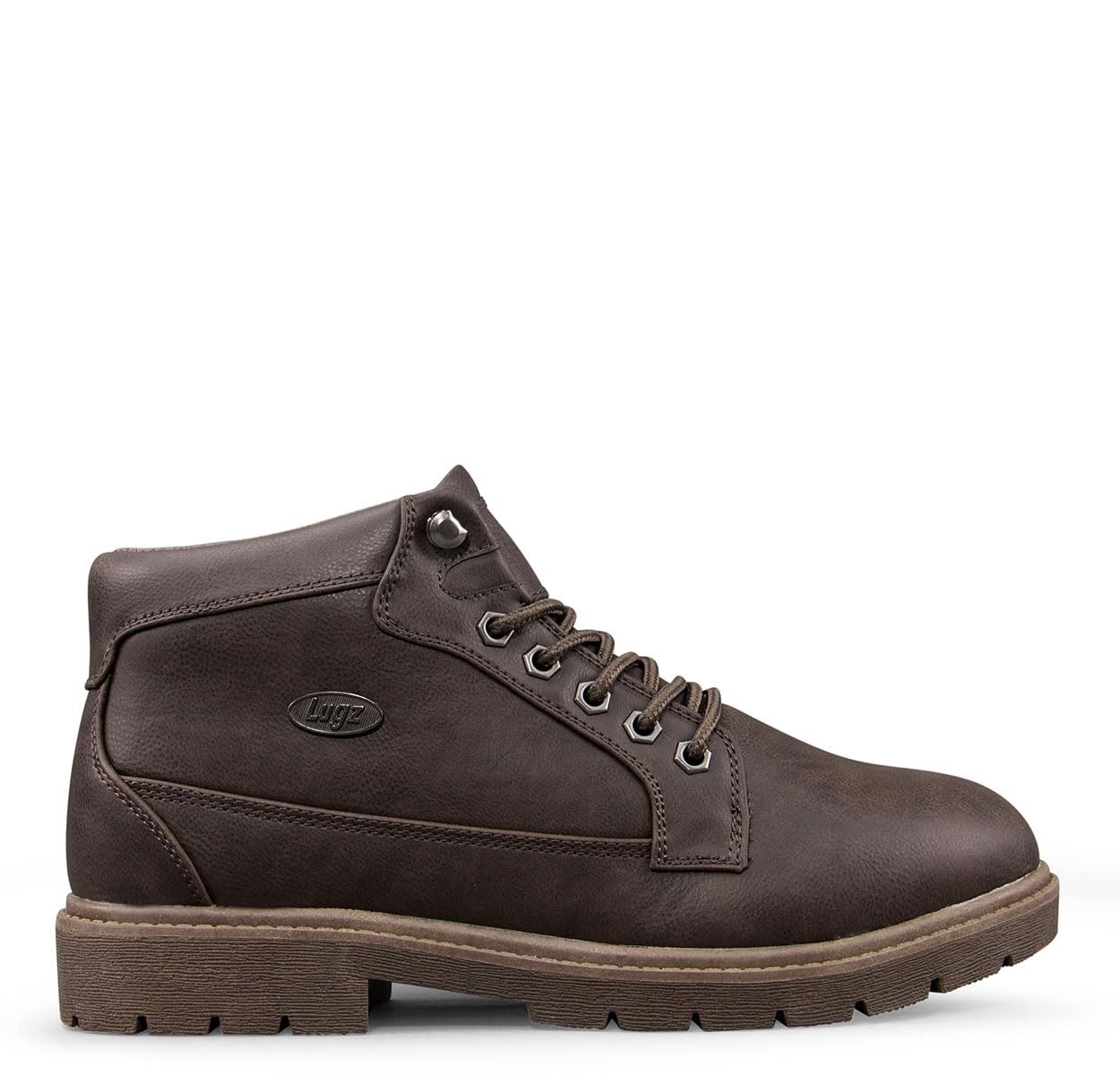 Lugz Men's Mantle Mid Fashion Boot, Dark Brown/Falcon/Black, 11 M US