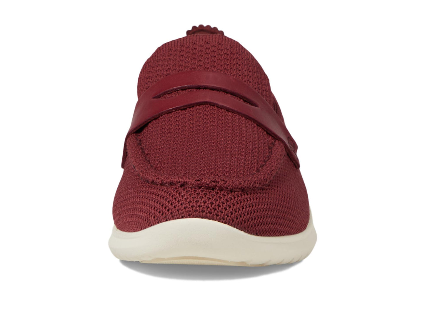 Cole Haan Womens Zerogrand Meritt Stitchlite Loafers, Black Cherry Knit/Ivory, 7 Medium