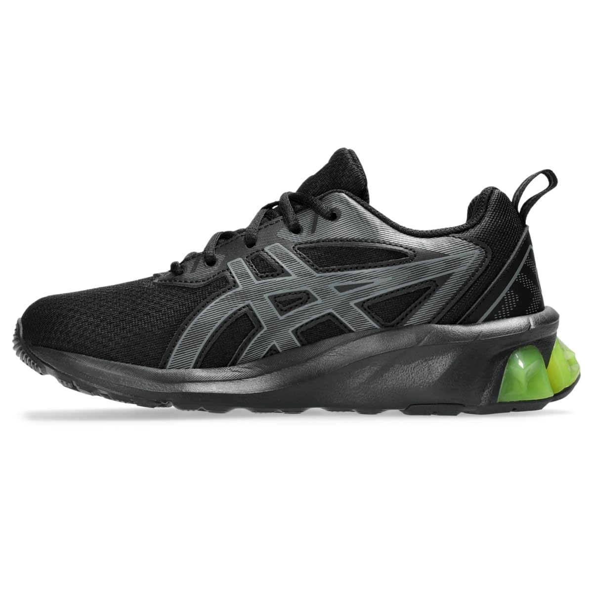ASICS Kid's Gel-Quantum 90 IV Grade School Sportstyle Shoes, 3.5, Black/NEON Lime