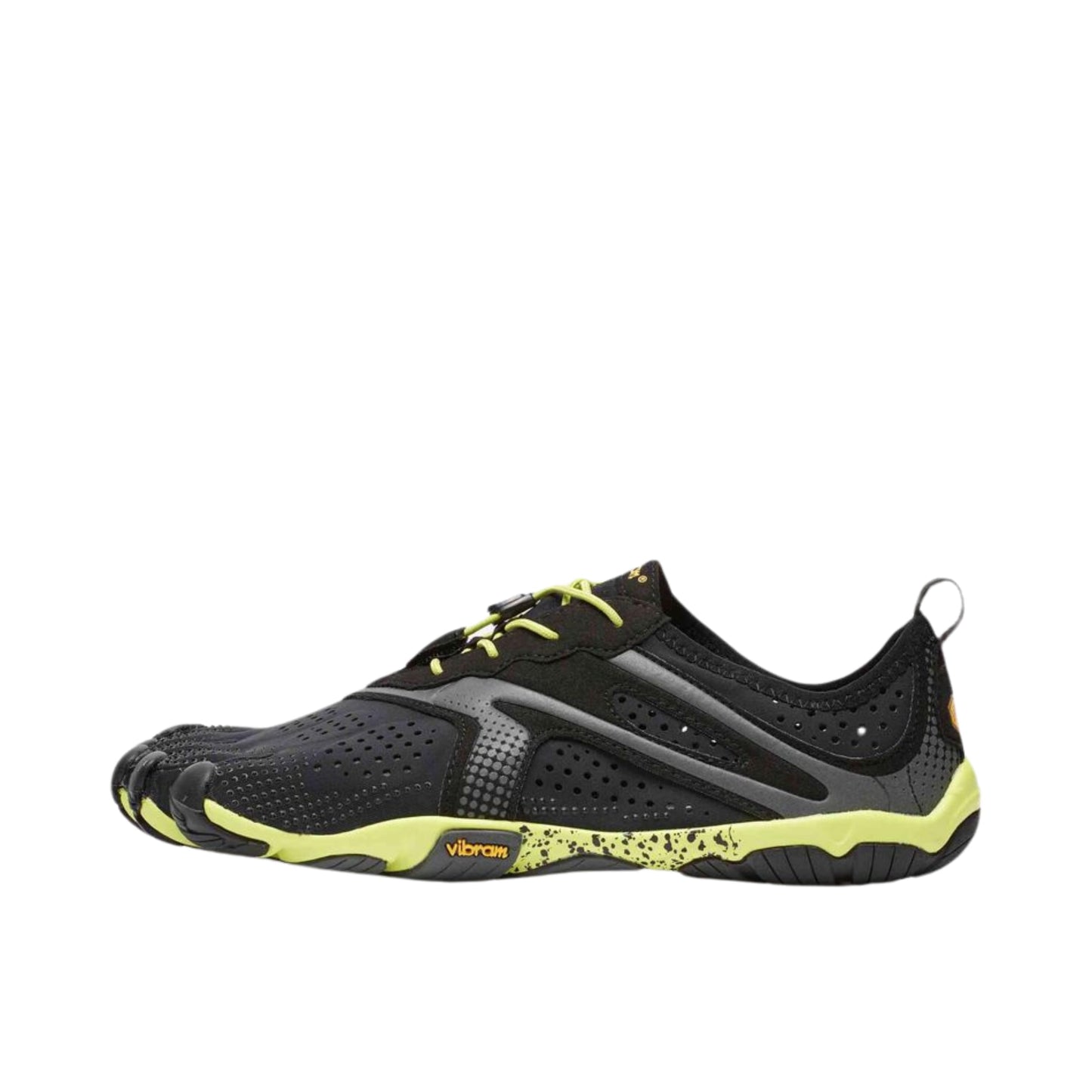 Vibram Men's FiveFingers V-Run | Barefoot Road Running Shoes for Natural Comfort & Stability, Black/Yellow, 39 EU / 7.5-8 US