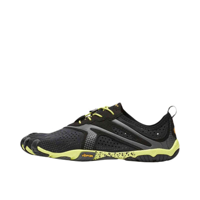Vibram Men's FiveFingers V-Run | Barefoot Road Running Shoes for Natural Comfort & Stability, Black/Yellow, 39 EU / 7.5-8 US