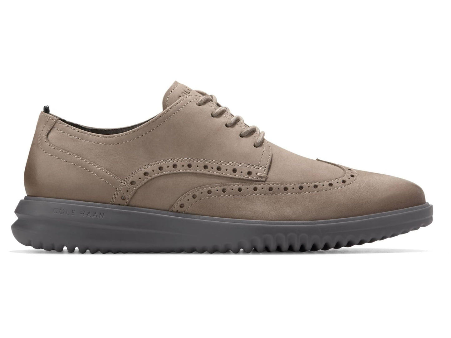 Cole Haan Mens Grand+ Wingtip Oxfords Irish Coffee Nubuck/Tornado 11 W