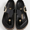 Birkenstock Women's Gizeh Big Buckle Sandals, High Shine Black, 7-7.5 Medium US