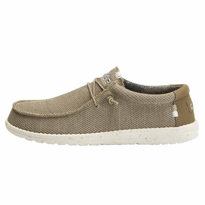 HEYDUDE Men's Wally Sox Sand Size 14 | Menâ€™s Shoes | Men's Lace Up Loafers | Comfortable & Light-Weight