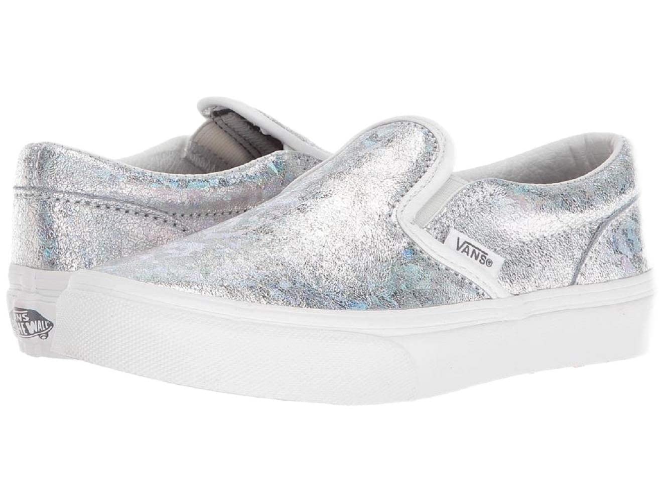 Vans Unisex CLASSIC SLIP-ON Sneakers, Black/True White, 2.5 M US Little Kid