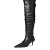 Schutz Women's Ashlee Mid Over The knee Boot, Black, 8.5