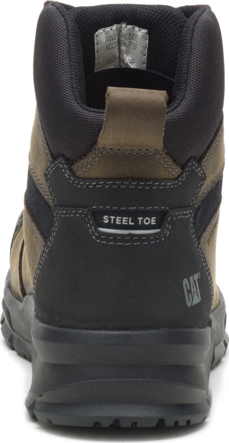CAT Men's Accomplice Steel Toe Waterproof Construction Boot, Boulder, 9 Wide