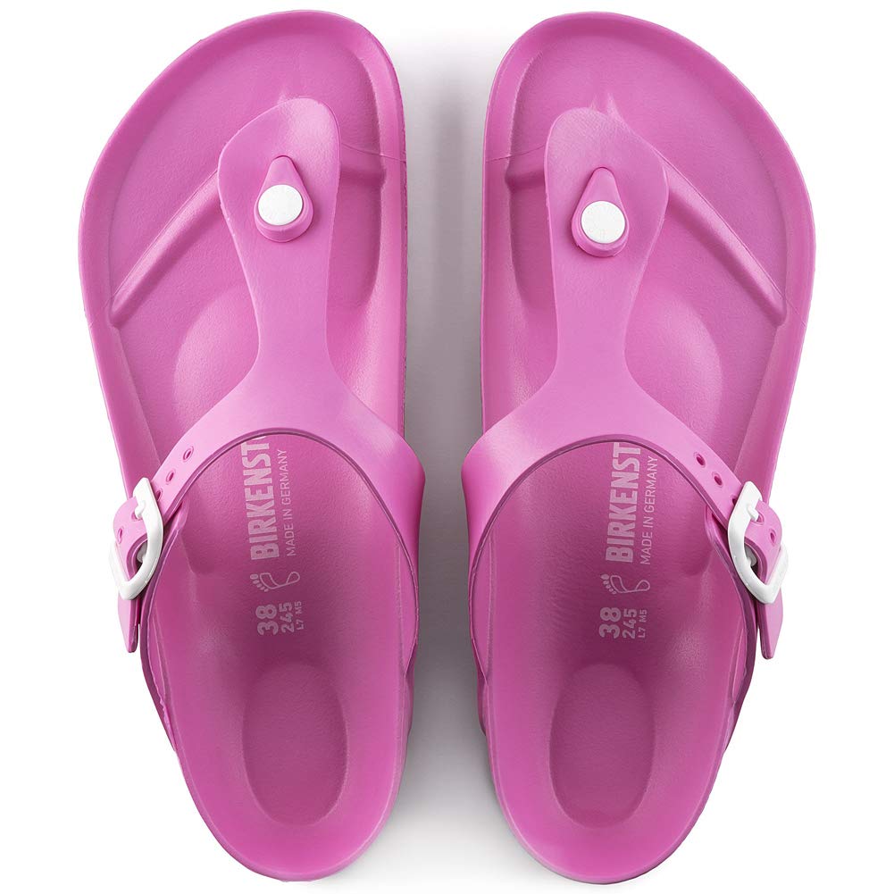 Birkenstock Women's Gizeh EVA Toe Post Regular Fit Buckle Sandal Neon Pink-Pink-7