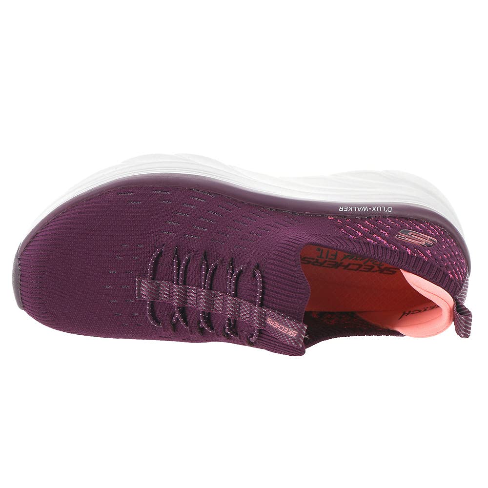 Skechers Women's D'lux Walker Star Stunner Sneakers, Plum, 9.5