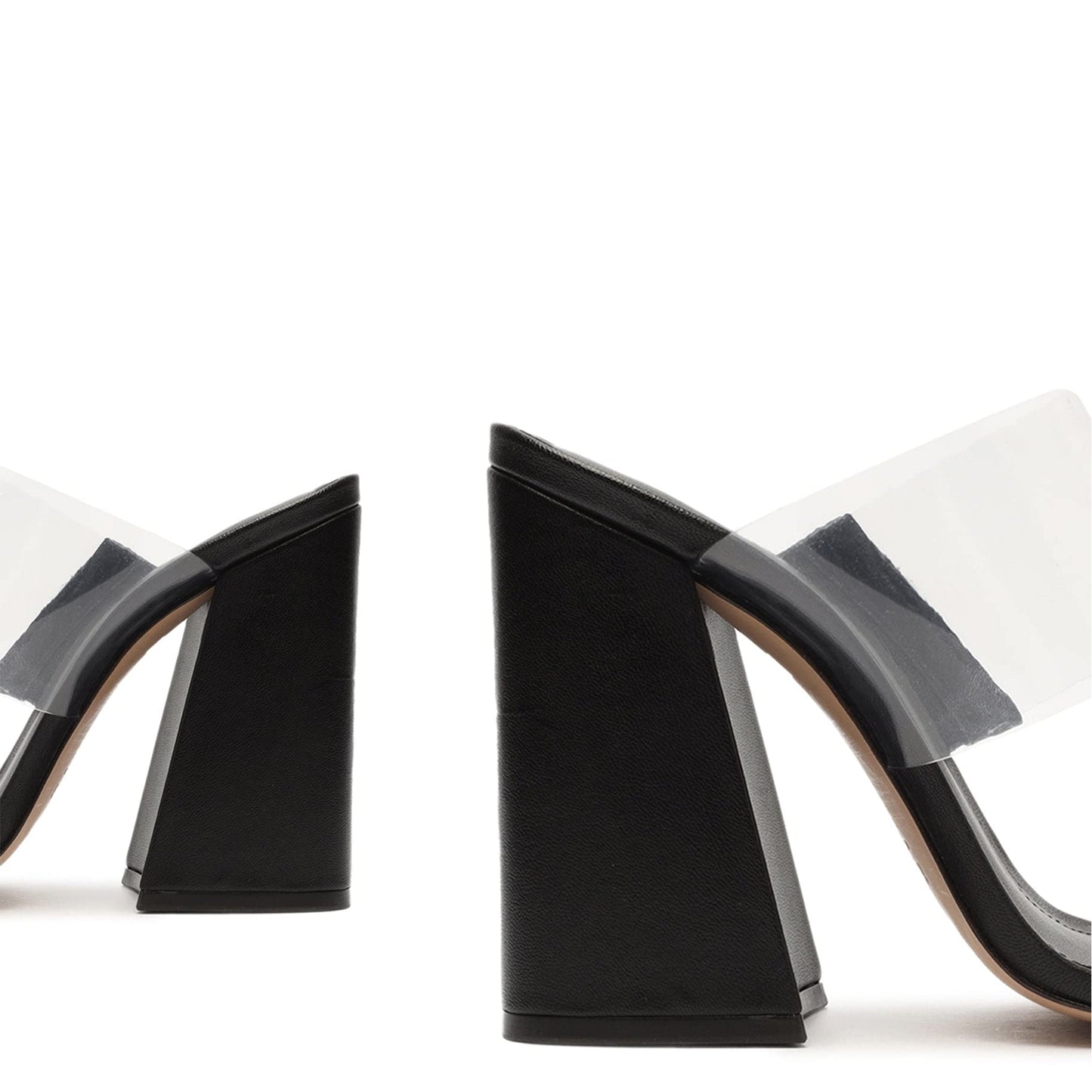 SCHUTZ Victorie High Block Transparente (Black) 6.5 M