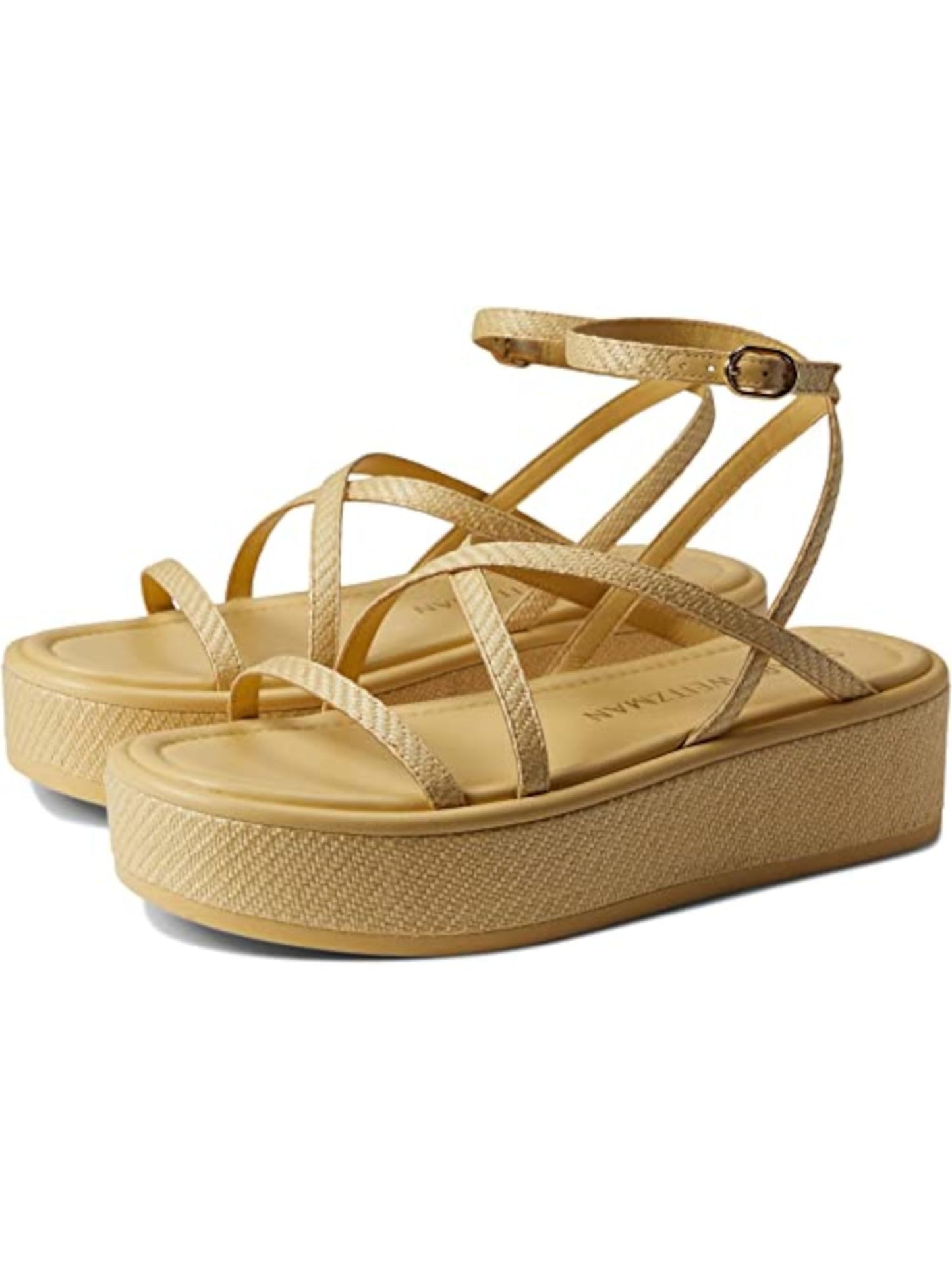 Stuart Weitzman Summerlift Platform Sandal Wheat 8.5 B