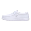 HEYDUDE Men's Wally-Funk Mono White Size 4 | Men's Shoes | Men Slip-on Loafers | Comfortable & Light-Weight