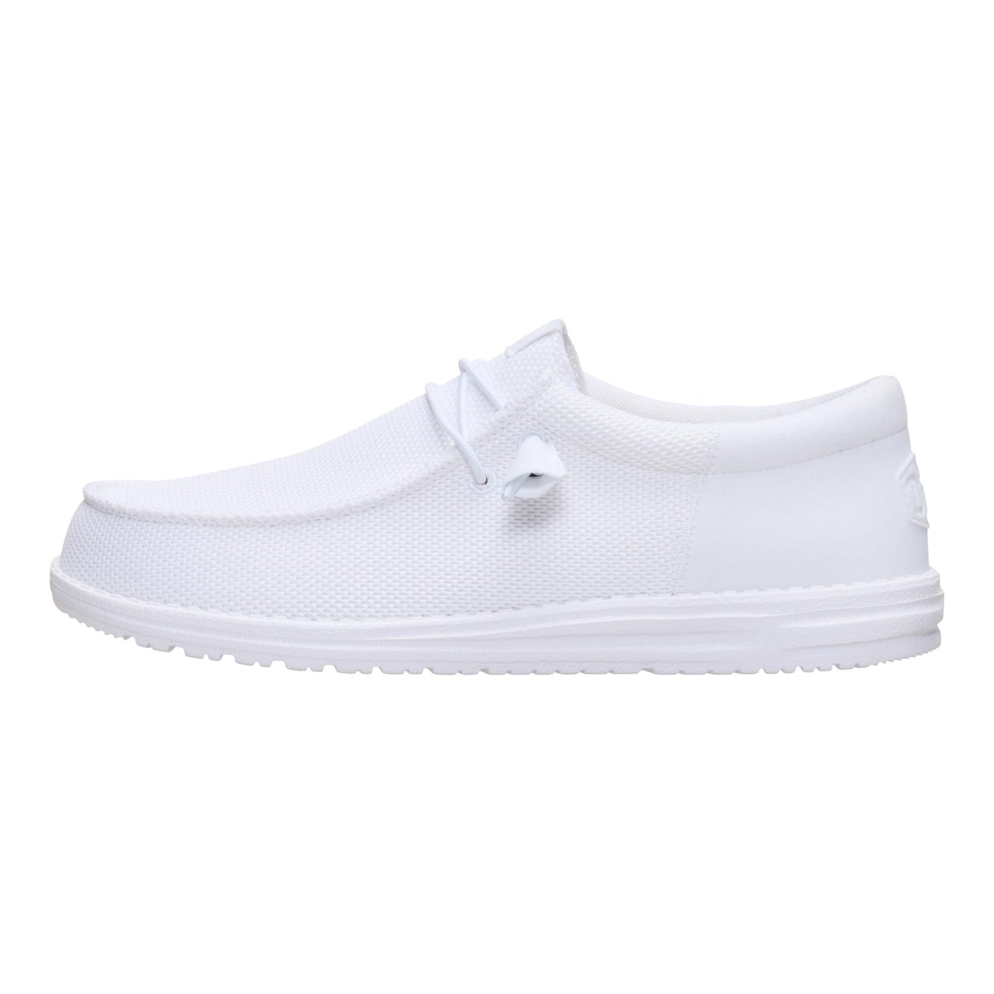 HEYDUDE Men's Wally-Funk Mono White Size 4 | Men's Shoes | Men Slip-on Loafers | Comfortable & Light-Weight