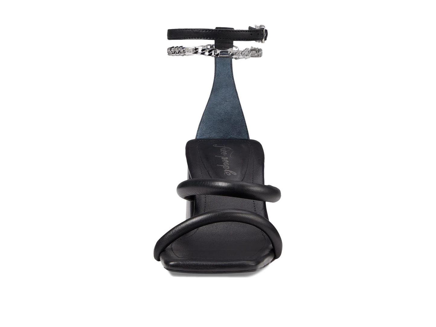 Free People Parker Chain Heels for Women - Adjustable Buckle Closure with Leather Insole, Gorgeous and Fashionable Heels Black EU 38.5 (US Women's 8.5) M