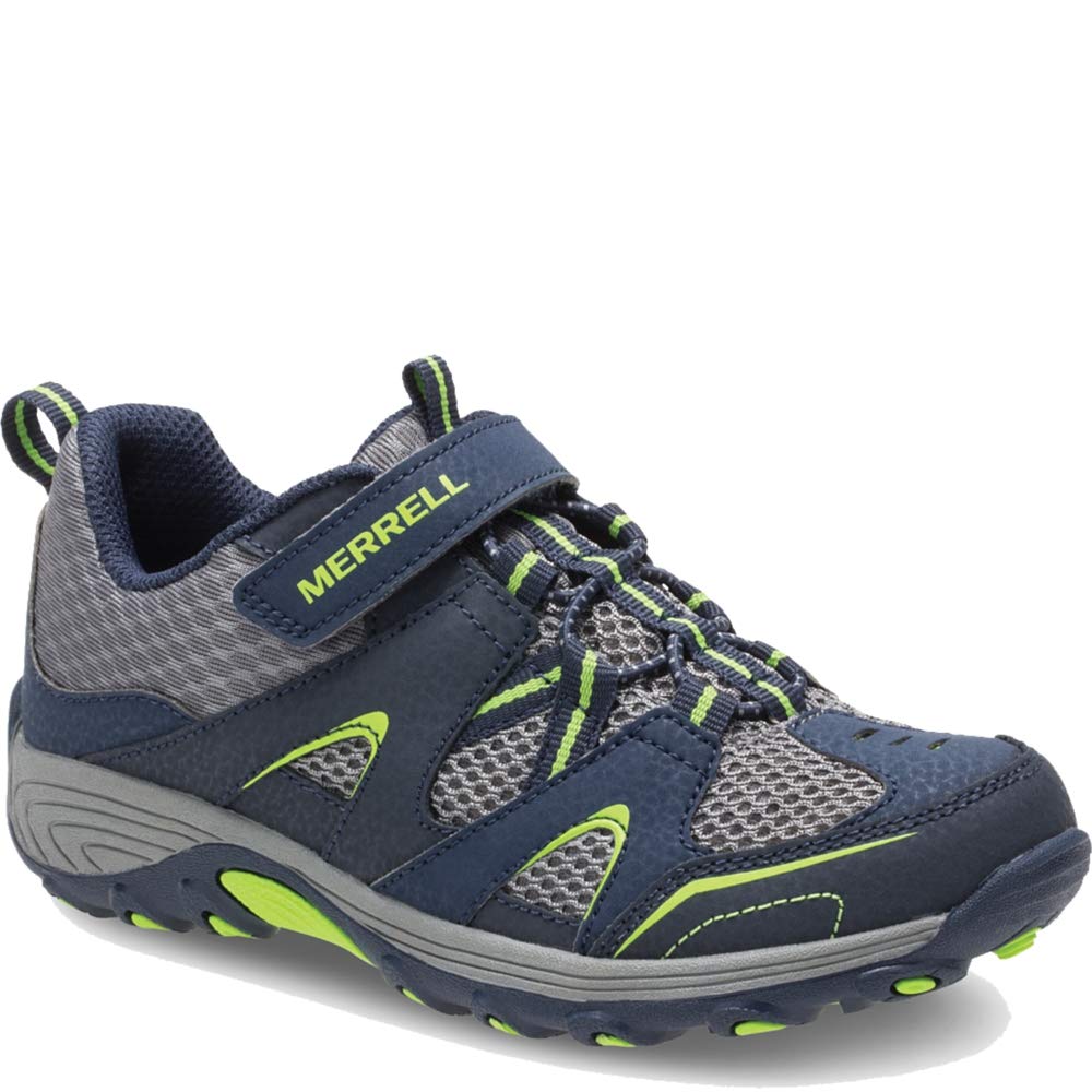 Merrell Boy's Trail Chaser Shoe, navy/green, 020 Wide US Little Kid
