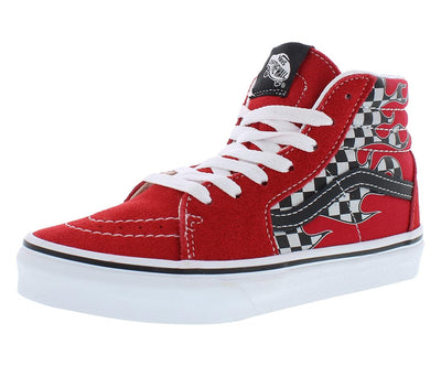 Vans Sk8-Hi PS Boys Shoes Size 1.5, Color: Reflect Check Flame Racin
