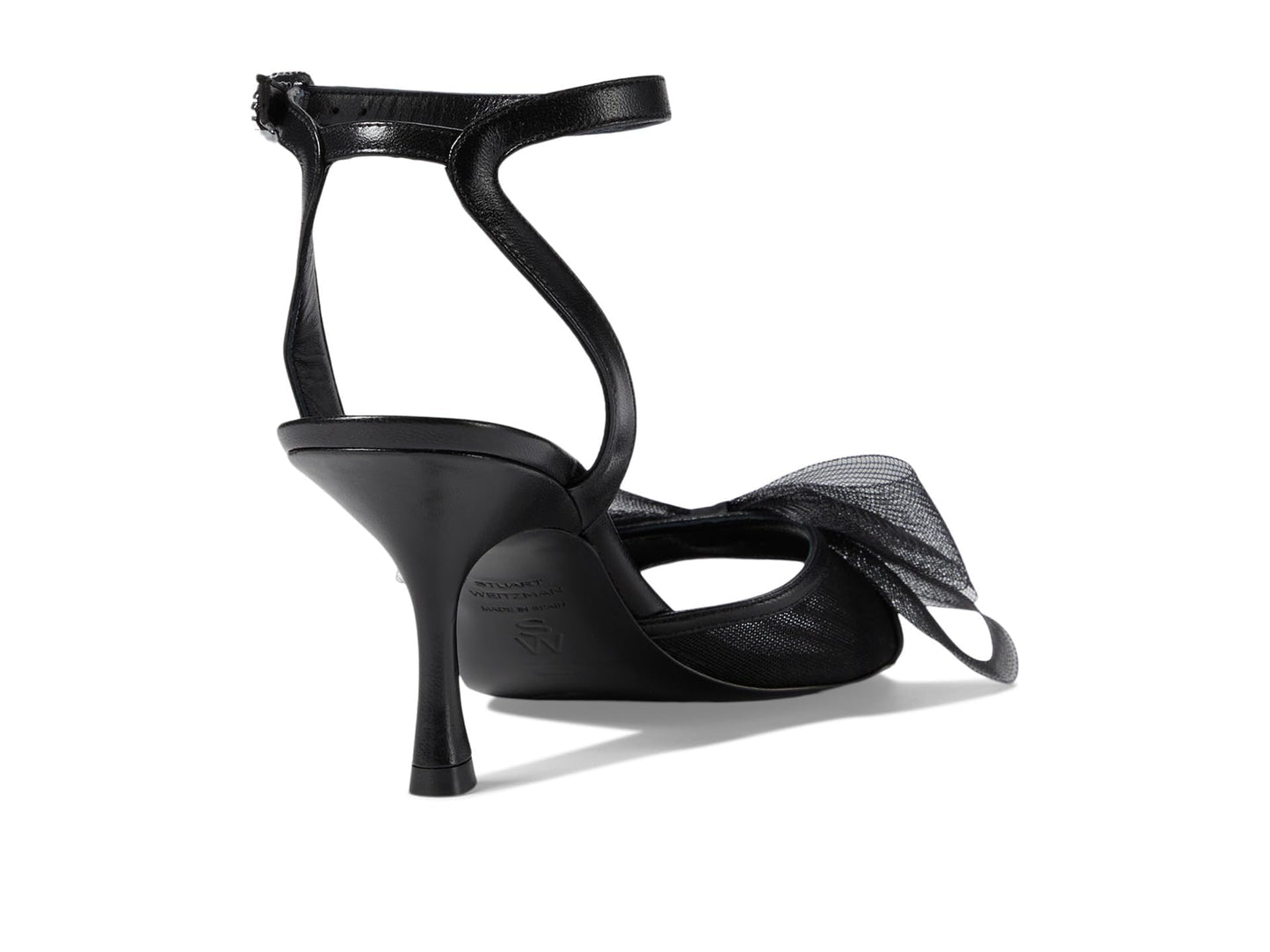 Stuart Weitzman Womens Blushing Bow 75 San Black, 7.5 Medium