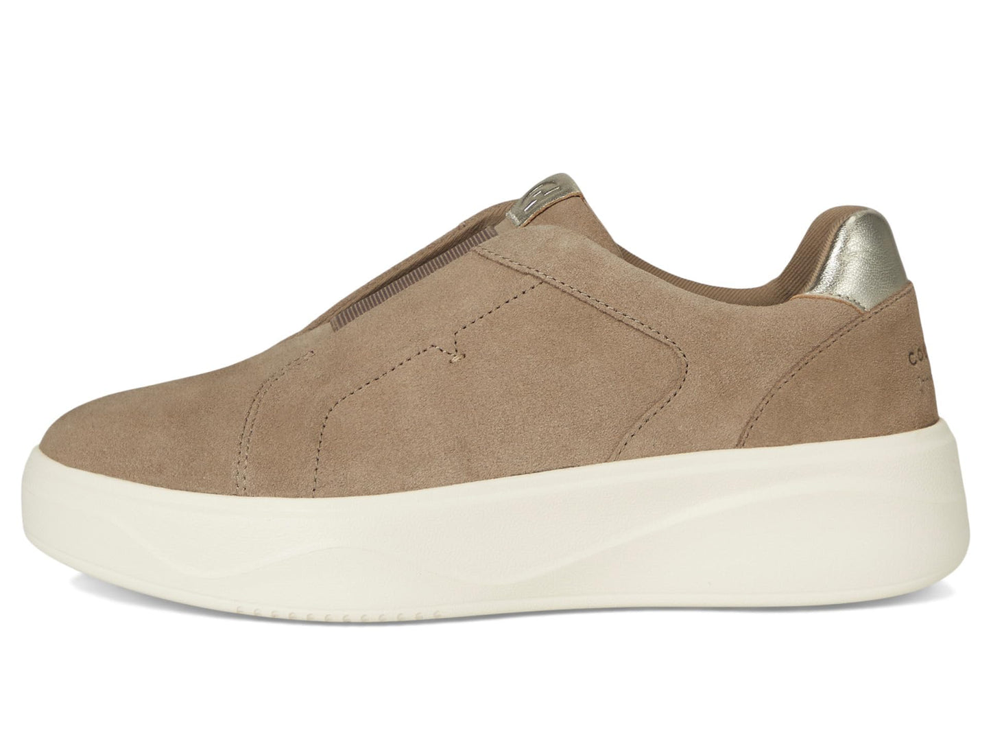 Cole Haan Womens Grandpro Demi Slip-On Sneakers, Irish Coffee Suede/Ivory, 8.5 Wide