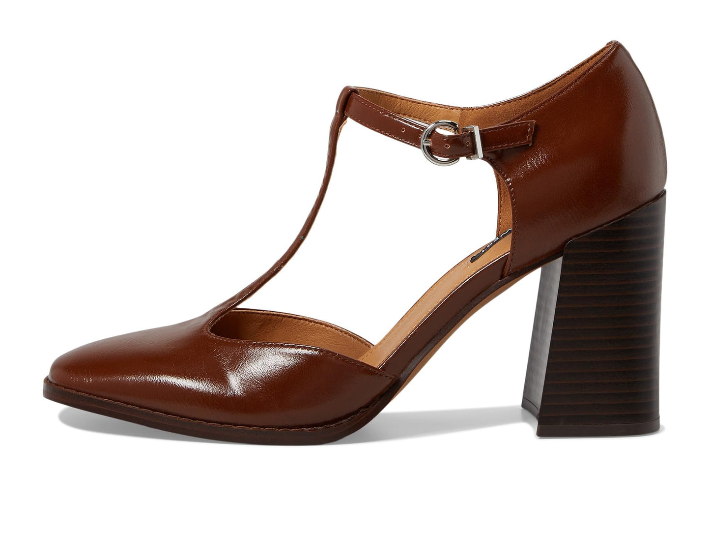 Nine West Women's Janky 3 Medium Brown Patent 10 M
