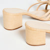 SCHUTZ Women's Palha Block Heels, Raffia, Tan, 10 Medium US