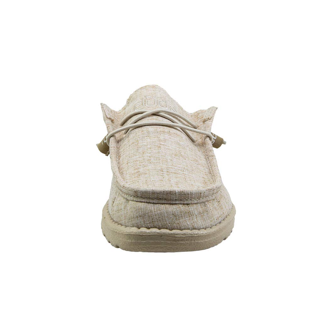 Hey Dude Men’s Wally Chambray Nut Size 11 | Men’s Shoes | Men's Lace Up Loafers | Comfortable & Light-Weight