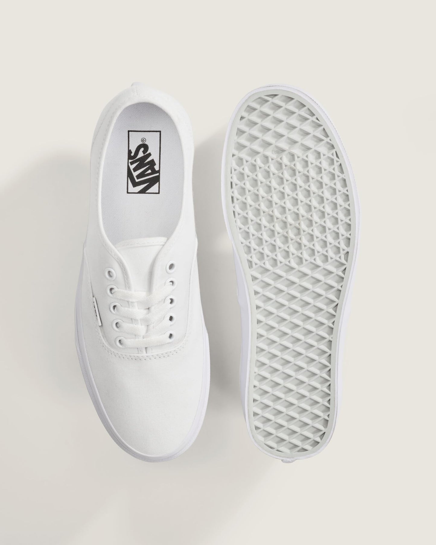 Vans Authentic Unisex Sneakers, True White, 6.5 US Women/5 US Men
