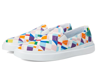 Cole Haan® Grandpro Rally Canvas Men’s Slip-On Sneakers – Man-Made Upper and Outsole – Printed Design Pride 8 D - Medium