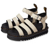 Dr. Martens Blaire Sandals For Women - Leather Ankle Strap With Adjustable Metal Buckle, Comfortable and Relaxing Sandals Parchment Beige UK 5 (US Women's 7) M