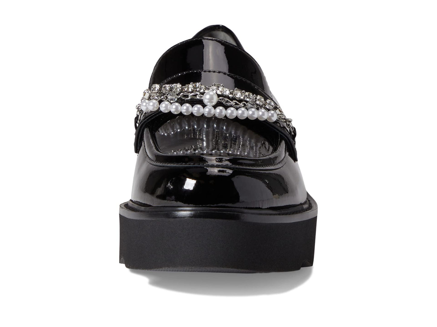 Stuart Weitzman Pearldrop Platform Loafer Black 5.5 B