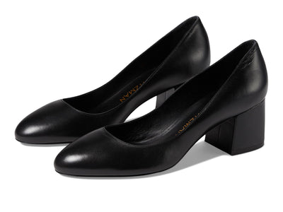 Stuart Weitzman Women's Flareblock 60 Pump, Black, 6.5