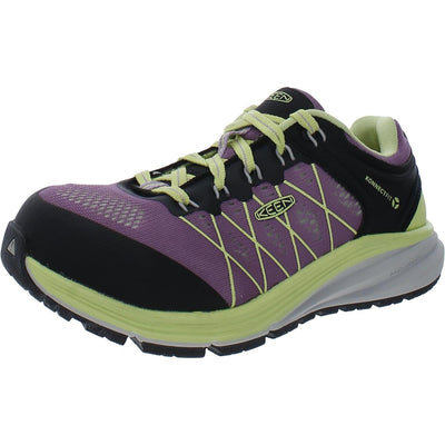 KEEN Utility Women's Vista Energy Low Height Sneakers Composite Toe Industrial Work Shoes, African Violet/Black, 6.5 Wide