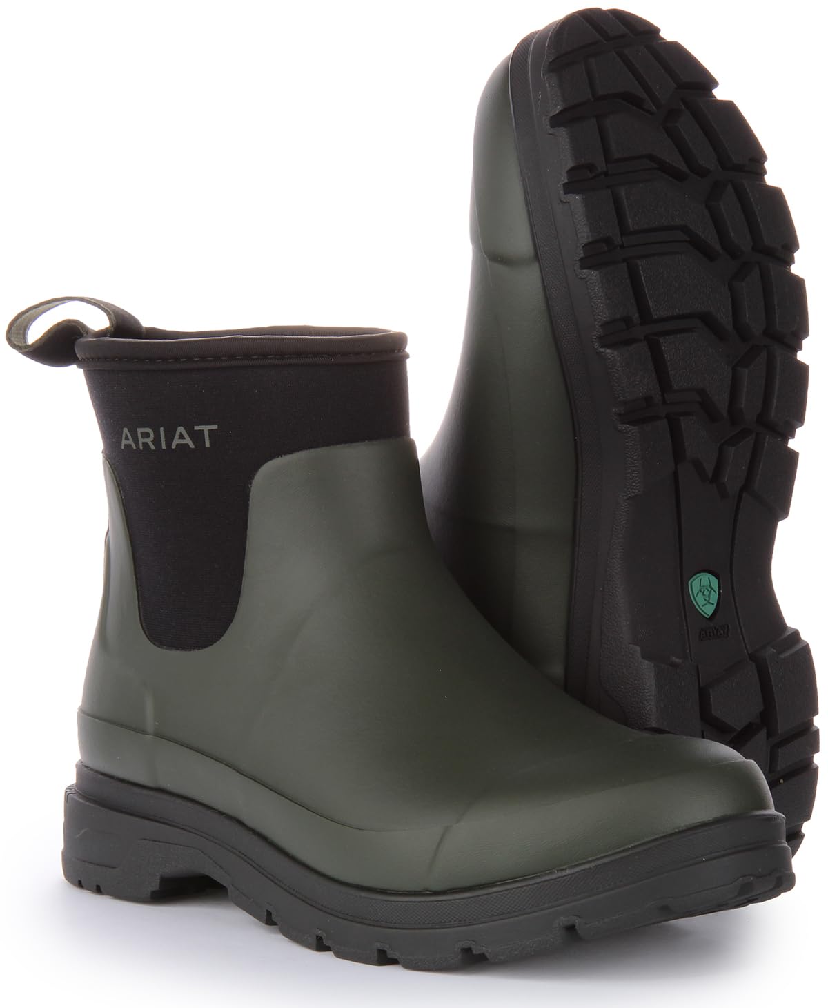 ARIAT Kelmarsh Shortie Rubber Boots Dark Olive 5.5 B (M)