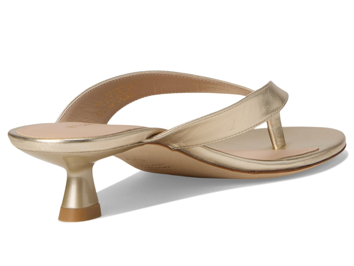 Stuart Weitzman Women's Rio Sleek Sandals 35 Light Gold 8 Medium