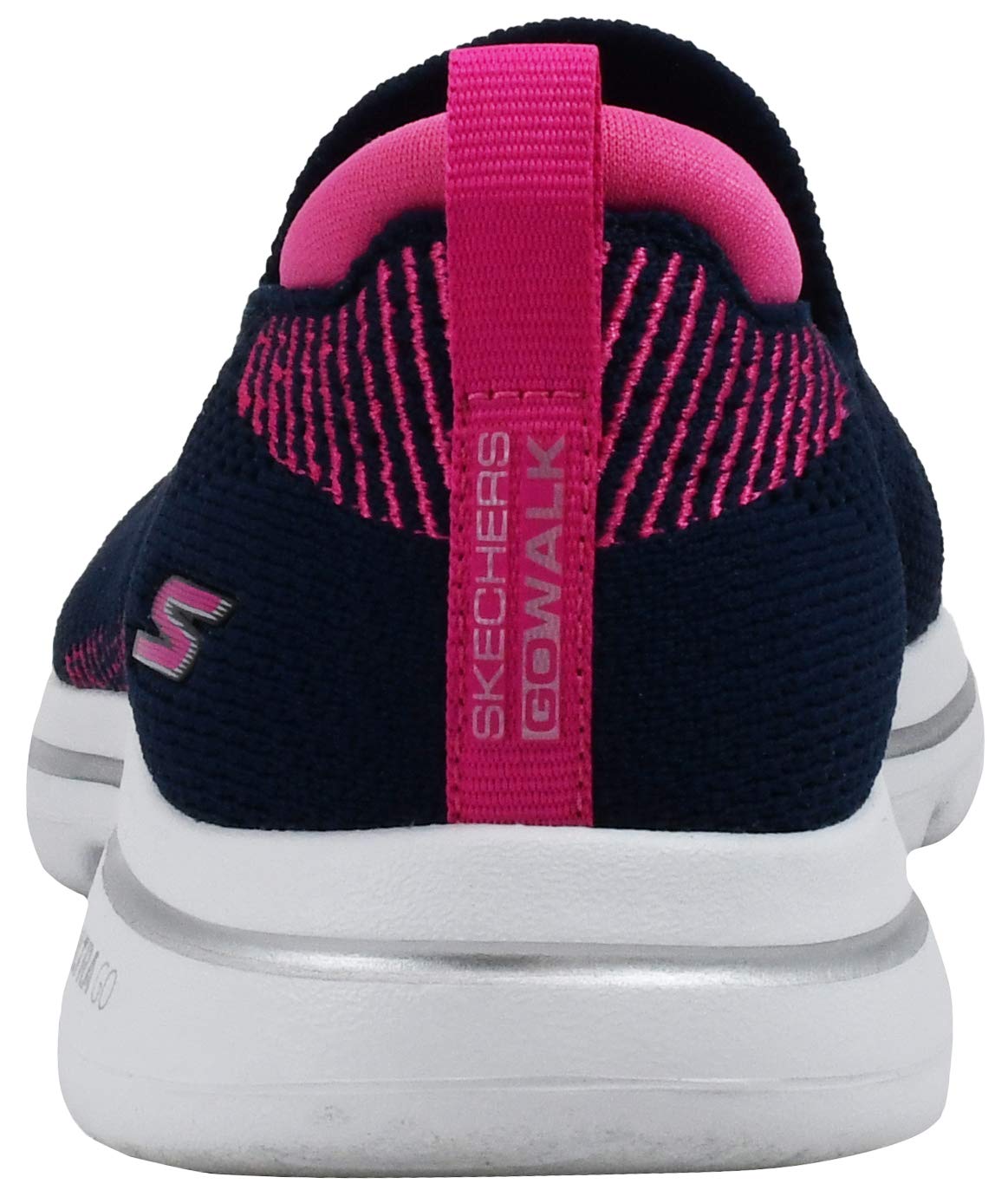 Skechers Women's Go Walk 5-Prized Sneaker, Navy/Pink, 9.5 M US
