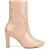 Naturalizer Womens Harlene Leather Almond Toe Ankle Boots Beige 7.5 Medium (B,M)