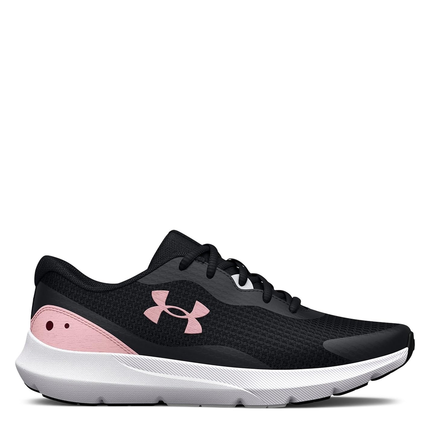 Under Armour Womens Surge 3 Running Shoe, (007) Black/Prime Pink/Prime Pink, 10 US