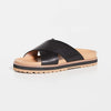 Madewell Dayna Crisscross Sandal in Leather True Black 5.5 M